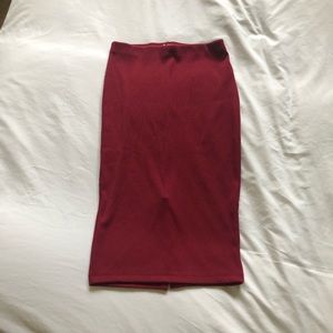 Forever 21 Pencil Body Con Ribbed Skirt